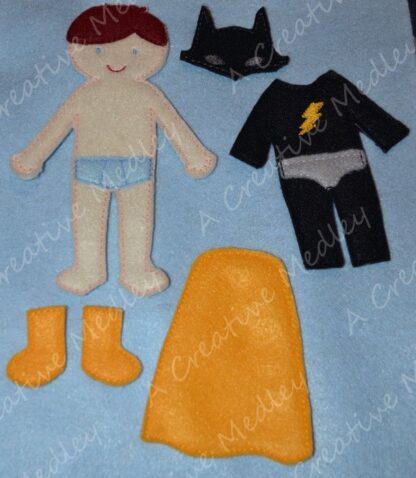 Dress up super hero un-paper dolls
