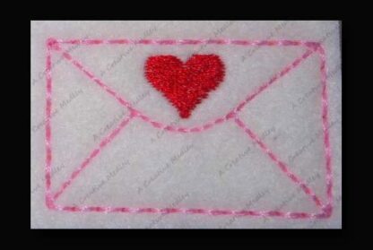 Heart envelope feltie