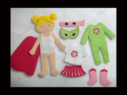 Dress up super hero girl un-paper dolls