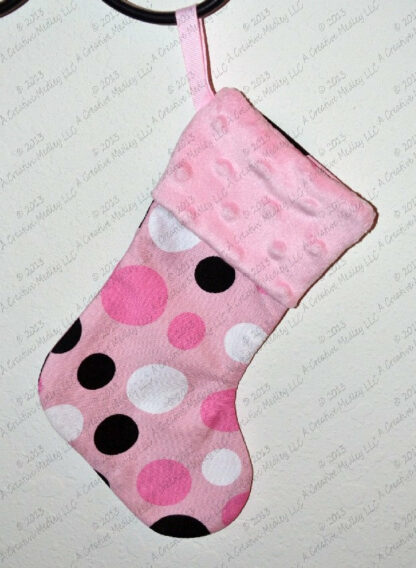 In the hoop Stocking with Cuff Embroidery Design ITH