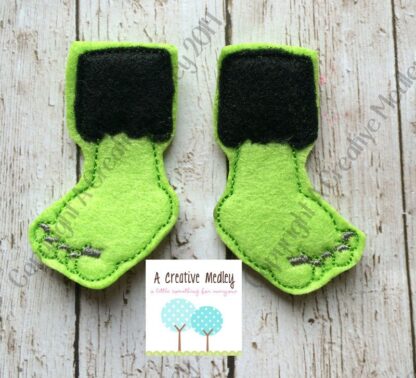 Frankie Frankenstein Feet Dangle feltie