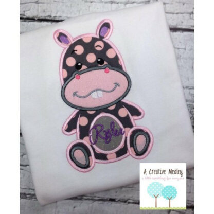 Peekaboo Hippo Applique
