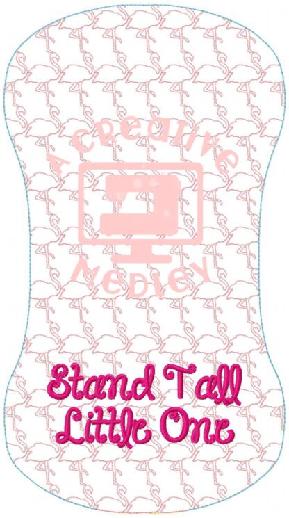 Flamingo Burp Cloth - In the Hoop - for large hoops - Image 3