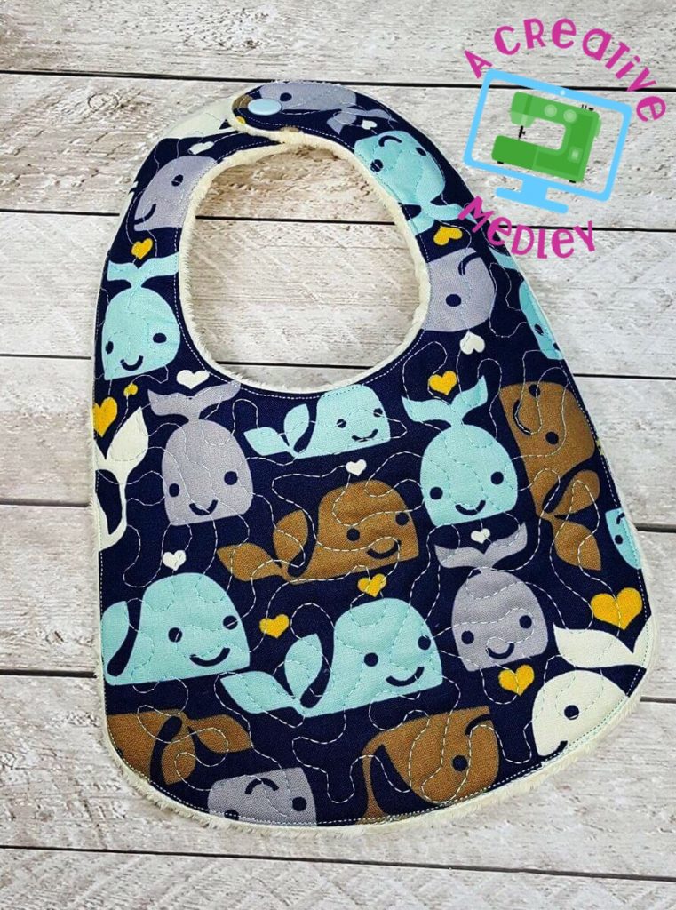 Stipple bib  in the hoop  for large hoops Stipple bib  in the hoop  for large hoops