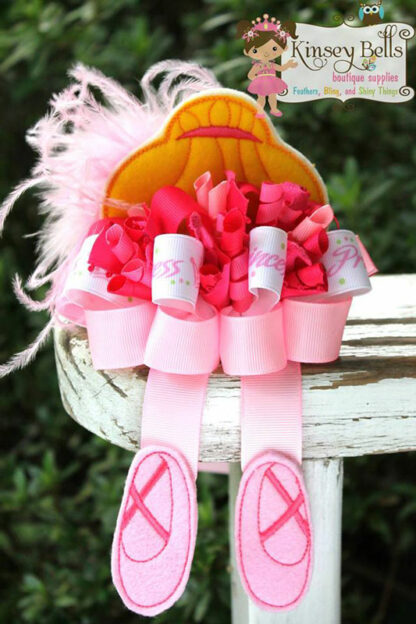 Ballerina Head and Shoes Dangle feltie - Image 2