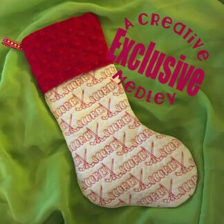 In the hoop Stocking with Cuff and Hockey Motif