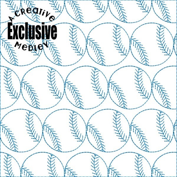 Baseball quilting design A Creative Medley