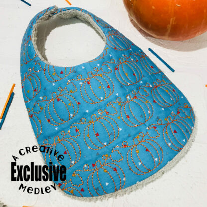 Pumpkins Burp Cloth - In the Hoop - for large hoops - Image 4