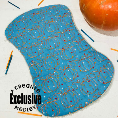 Pumpkins Burp Cloth - In the Hoop - for large hoops