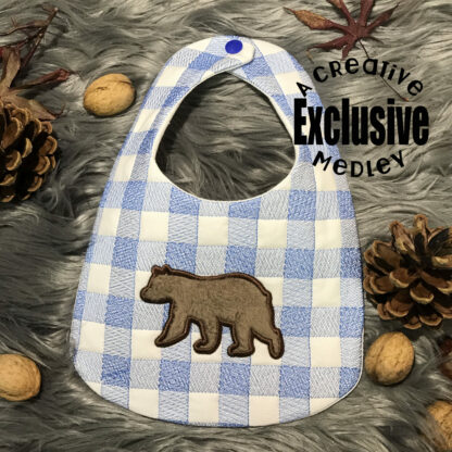 Buffalo Plaid Burp Cloth - In the Hoop - for large hoops - Image 3