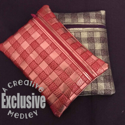 Buffalo Plaid Zipper Bag In the Hoop - for 5x7 hoops - Horizontal and Vertical
