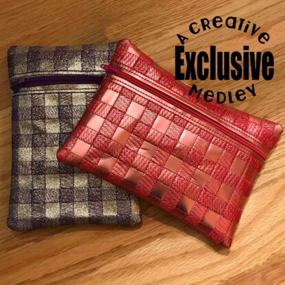 Buffalo Plaid Zipper Bag In the Hoop - for 5x7 hoops - Horizontal and Vertical - Image 2