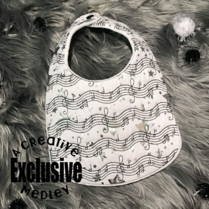 Music Bib - In the Hoop - for large hoops