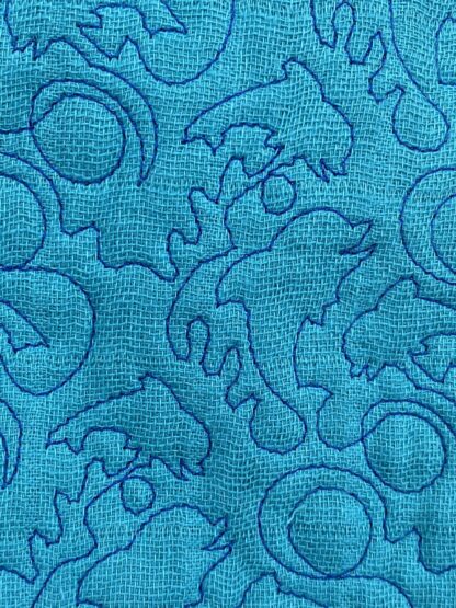 Dolphins Bib and Burp Cloth - In the Hoop - for large hoops - Image 4
