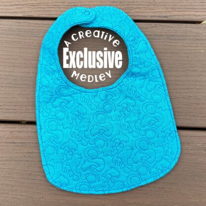 Dolphins Bib and Burp Cloth - In the Hoop - for large hoops - Image 3